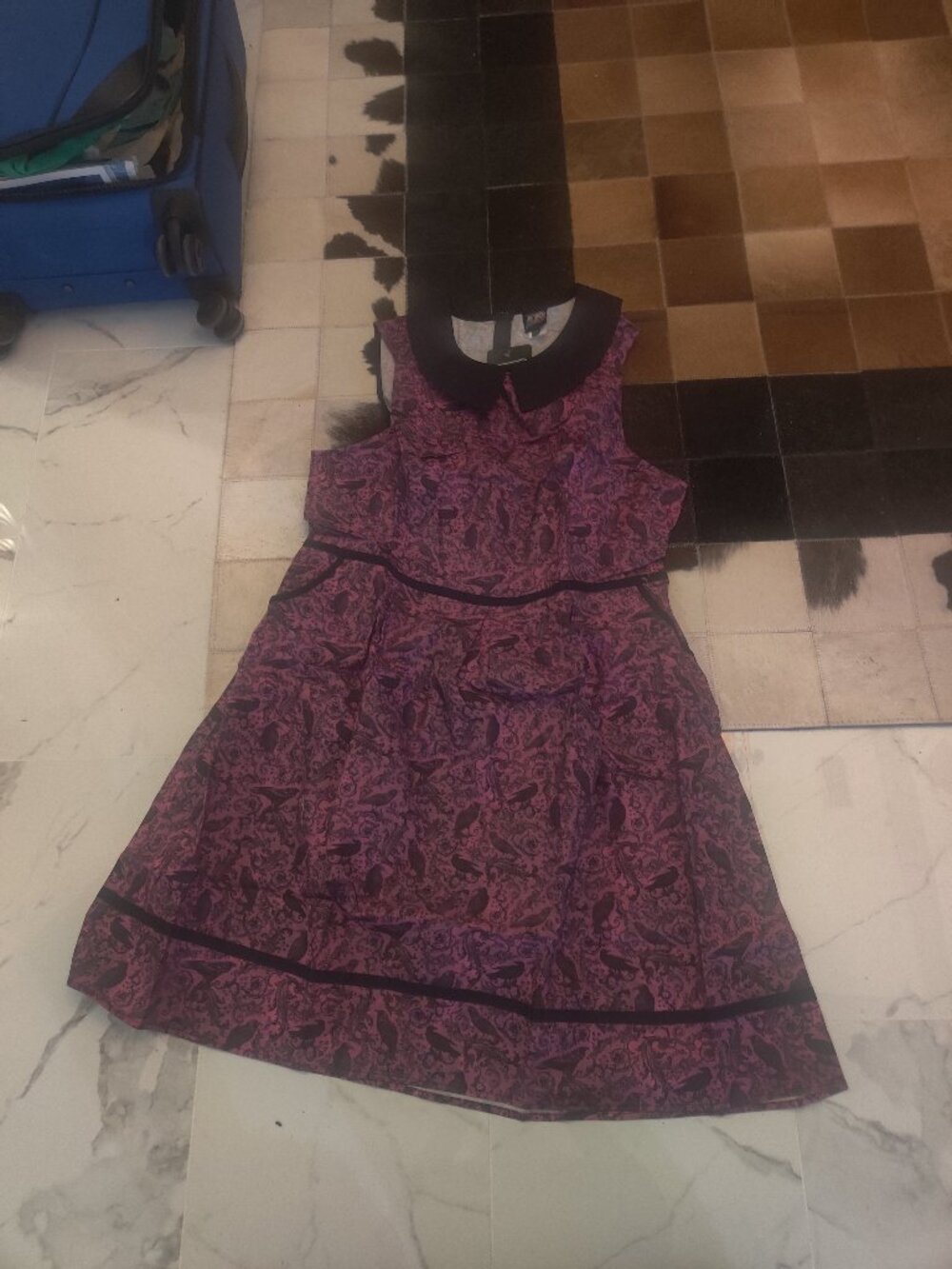Retrolicious crow print dress size 2x New